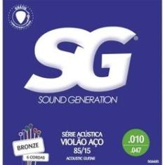 Imagem de Encordoamento Para Violão Aço Bronze .010 85-15 6 Cordas Sg6685 - Sg