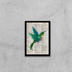 Imagem de Quadro Decorativo Passarinho Beija Flor 45x34cm