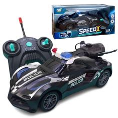Imagem de Carrinho de Controle Remoto 7 Funções Vapor de Fumaça Speed X Brave POLICIA