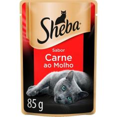 Imagem de Ração Úmida Sheba Sachê Cortes Selecionados Sabor Carne ao Molho para Gatos Adultos - 85 g