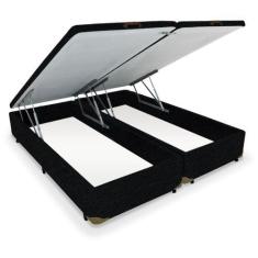 Imagem de Cama Box Baú Frontal queen size Cosmopolita Basic Preto - 158x198