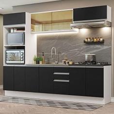 Imagem de Armário de Cozinha Completa 100% Mdf 270cm Branco/preto Acordes Madesa 07
