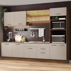 Imagem de Armário De Cozinha Completa 310 Cm Madesa 01 Rustic/crema