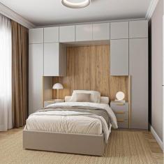 Imagem de Guarda-Roupa Modulado 10 Peças 11 Portas Com 2 Mesas De Cabeceira Jade