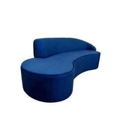 Imagem de Sofá Curvo Eron 2,10 Veludo Royal Braço Direito - Larbelle - Larbelle
