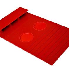 Imagem de Esteirinha Bandeja Porta Controle Braço Sofá Vermelho