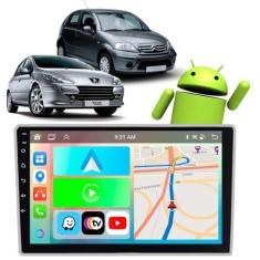Imagem de Kit Multimidia Android Carplay Peugeot 307 Citroen C3 2002-2012 9 Pol 