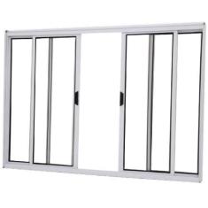 Imagem de Janela Vitro 4 Folhas Alumínio Branco 1.00  X 1.00 Modular - DC