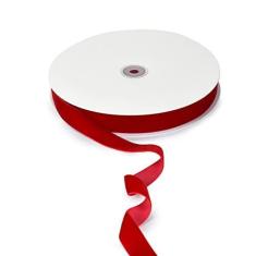 Imagem de Fita de veludo de 25 jardas para embrulho de presente DIY | 1 rolo de 2,5 cm de carretel de rosto único vintage fita de veludo de cetim para enfeites de casamento, decoração de Natal, buquês florais