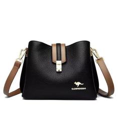 Imagem de Bolsa balde de couro de qualidade para mulheres bolsas de balde modernas bolsas Hobo para mulheres bolsas balde de couro, Preto, Small