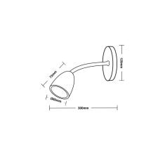 Imagem de Arandela LED Articulável 4W 3000K Direct Taschibra Preto