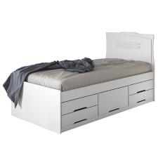 Imagem de Cama Multifuncional Juvenil Julia 5 Gavetas Branco Conquista