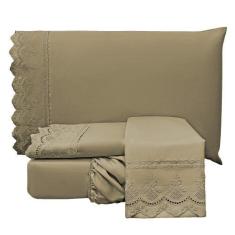Imagem de Jogo De Lençol Queen Lauren 300 Fios 4 Peças - Dona Zezé