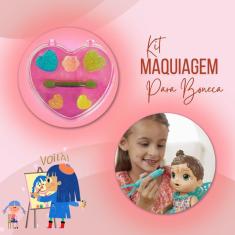 Imagem de Kit Maquiagem Infantil Bate Coração Estojo p/ Boneca