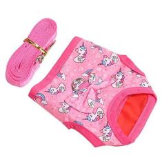 Imagem de Coleira de Colete de Coelho, Coleira de Arnês de Coelho Bonito Padrão de Desenho Animado Unicórnio Respirável para Cobaia para Chinchila (S)