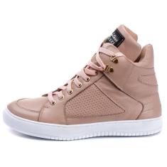 Imagem de Tenis Sneakers Botinha Cano Alto Em Couro Musculação Basquete-Feminino