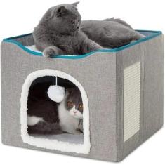 Imagem de Casa Caminha Dobrável Para Gato Toca Retangular Pelúcia Cama - MHR