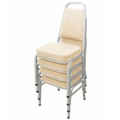 Imagem de Kit Com 4 Cadeiras Empilháveis Linha Hotel Plus Bege