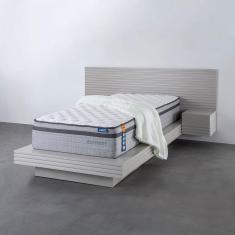 Imagem de Colchão Solteiro CabeCasa MadeiraMadeira Molas Ensacadas Luna Comfort 88x188x32 Cinza/Branco