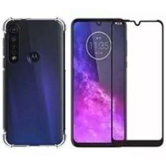 Imagem de Kit Capa Anti Impacto Motorola G8 Plus + Película De Vidro 3D