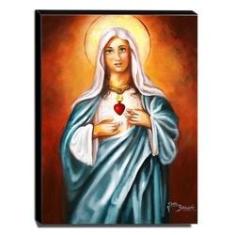 Imagem de Quadro De Pintura Sagrado Coração De Maria 80x60cm-1495