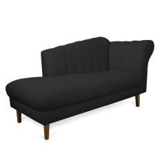 Imagem de Divã Recife Veludo 165 Cm Pés Chanfrado Castanho - D`rossi Cor Preto