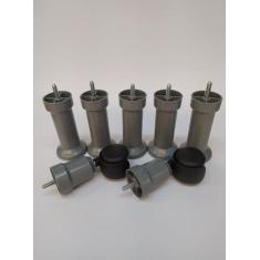 Imagem de Kit 01 - 5x2 de pés fixos e rodízios para cama box colchão casal cor c