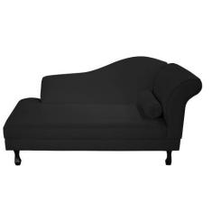 Imagem de Recamier Divã Dubai 160 cm Braço Esquerdo Preto - Topázio Decor
