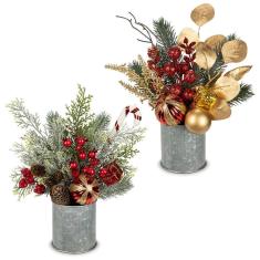 Imagem de Árvore de Natal em vaso de plantas Hollyone 12 Artificial x2
