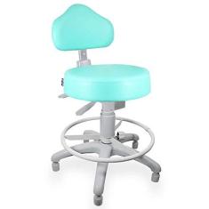 Imagem de Cadeira Mocho Verde Claro Ergonômico Base  Caixa Com Aro Com Sapata - ULTRA Móveis