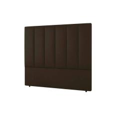 Imagem de Painel de Cama Box Estofada Solteiro Cintra Plus Veludo Cacau - Simbal