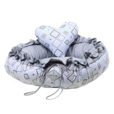 Imagem de Cama Love Cinza Com Azul - Tam. P