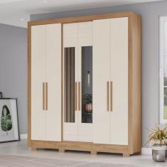Imagem de Guarda-roupa 6 Portas 3 Gavetas com Espelho B366