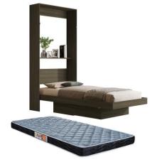Imagem de Cama Solteiro Articulada De Parede Que Vira Prateleira Decoração Multi