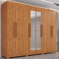 Imagem de Guarda Roupa 8 Portas Com Espelho 4 Gavetas Milano Imop Móve Cinamomo