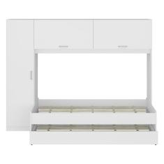 Imagem de Bicama com Colchão Incluso e Guarda Roupa Multimóveis FG1909 Branca