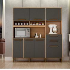 Imagem de Armário de Cozinha 7 Portas 2 Gavetas Fortaleza Valdemóveis