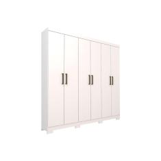 Imagem de Guarda Roupa Casal 6 Portas E 2 Gavetas C Espelho Interno Milena Branco Panan