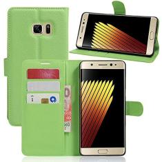 Imagem de Capa para Samsung Galaxy Note6 – Capa flip carteira de couro PU para Samsung Galaxy Note6, capa de proteção de telefone estilo empresarial, capa com [compartimentos para dinheiro e cartão] (JFC10-9)