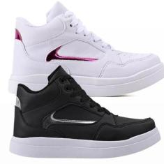 Imagem de Kit 2 Tênis Botinha Feminina Bota Academia Super Macia - LopesShoes, P
