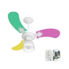 Imagem de Ventilador Teto Super Baby Colors 3 Pás Mdf Branco/Feminino 220V - Ven