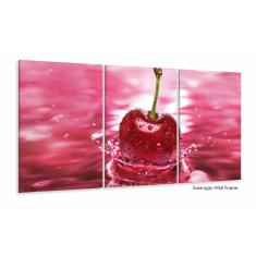 Imagem de Quadros Decorativos Cozinha Cereja 120X60 3 Peças