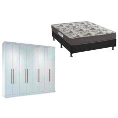 Imagem de Cama Box Casal + Colchão D33 Ortobom + Guarda Roupa Master Vip 8.4 Bra