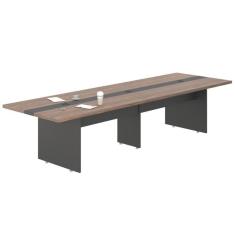 Imagem de Mesa Para Sala De Reunião 3,60 M Berlim Noce Preto