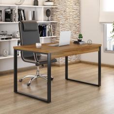 Imagem de Mesa de Escritório Málaga Nogal e Preta 120 cm