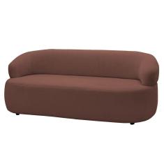 Imagem de Sofá 2 Lugares Living Orgânico Sala De Estar 140cm Conka F05 Veludo Chocolate Mpozenato