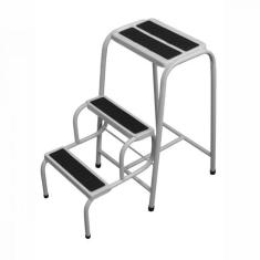 Imagem de Banqueta Escada 3 Degraus Dobrável Antiderrapante Reforçada Utilforte Utilaço 