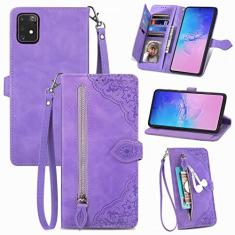 Imagem de Furiet Capa carteira compatível com Samsung Galaxy S10 Lite com alça de pulso de couro flip porta-cartão suporte acessórios de celular carteira carteira capa de telefone de identificação de crédito