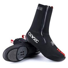 Imagem de CXWXC Capas de tênis de ciclismo neoprene à prova d'água, térmico, quente, para ciclismo, sapatos para homens e mulheres, botas de bicicleta de montanha de estrada