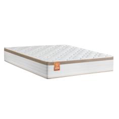 Imagem de Colchão Casal Queen Molas Ensacadas Real 158x198x27cm Branco / Bege - Suporta até 130Kg Por Pessoa